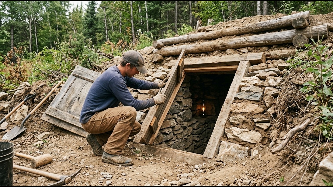 Building a Hidden Underground Survival Shelter in 30 Days