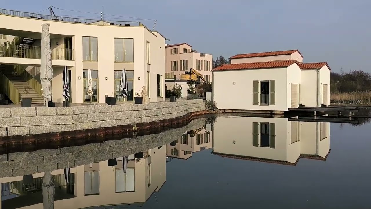 Hayner See Hafen am Nordstrand und Feriensiedlung - Leipziger Neuseenland - M&auml;rz 2026