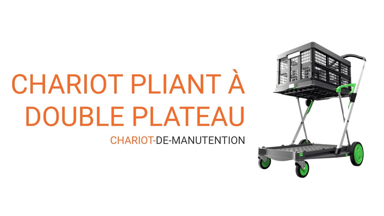 Chariot pliant double plateau | Chariot de manutention