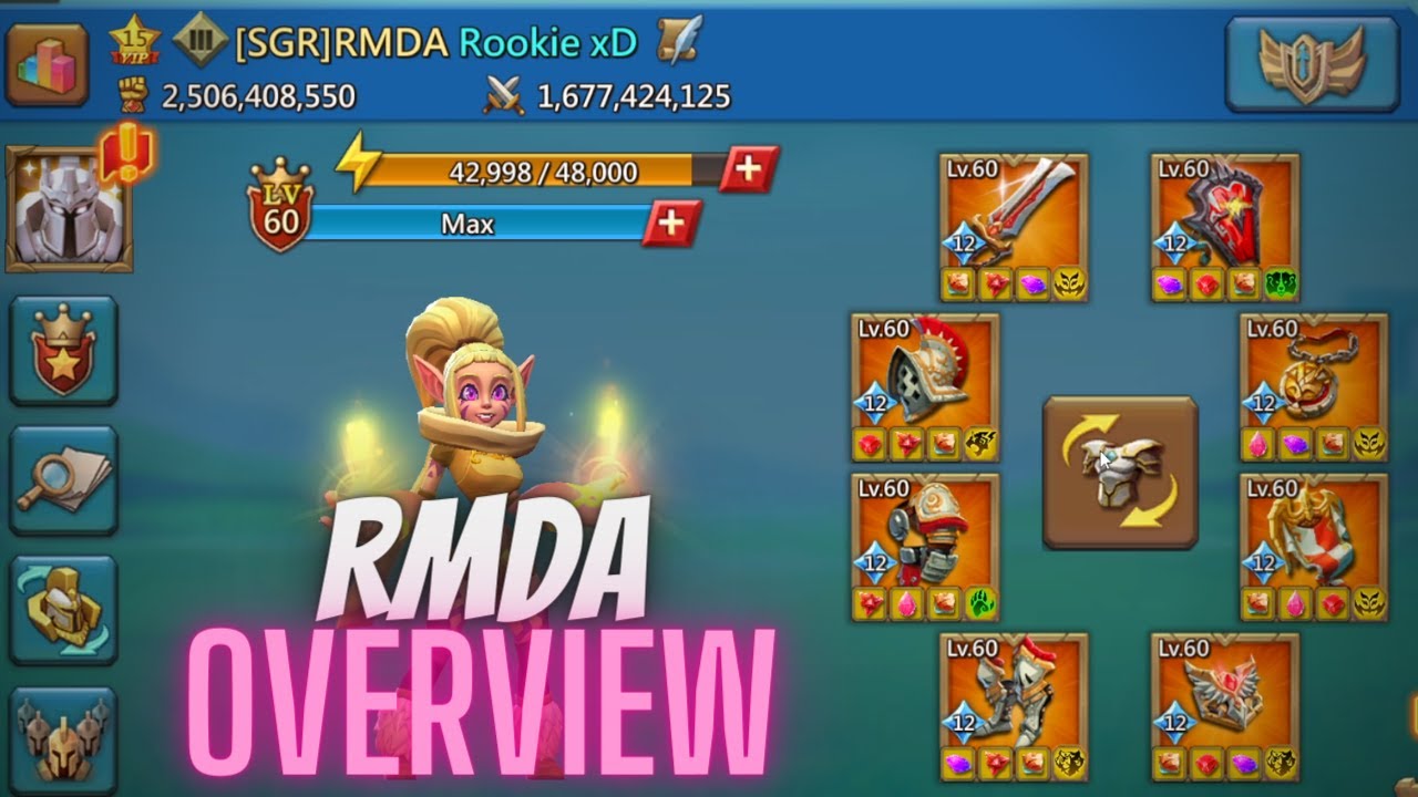 RMDA's Max Astralite, 600+ Blessed Artifacts Account Overview | Lords Mobile