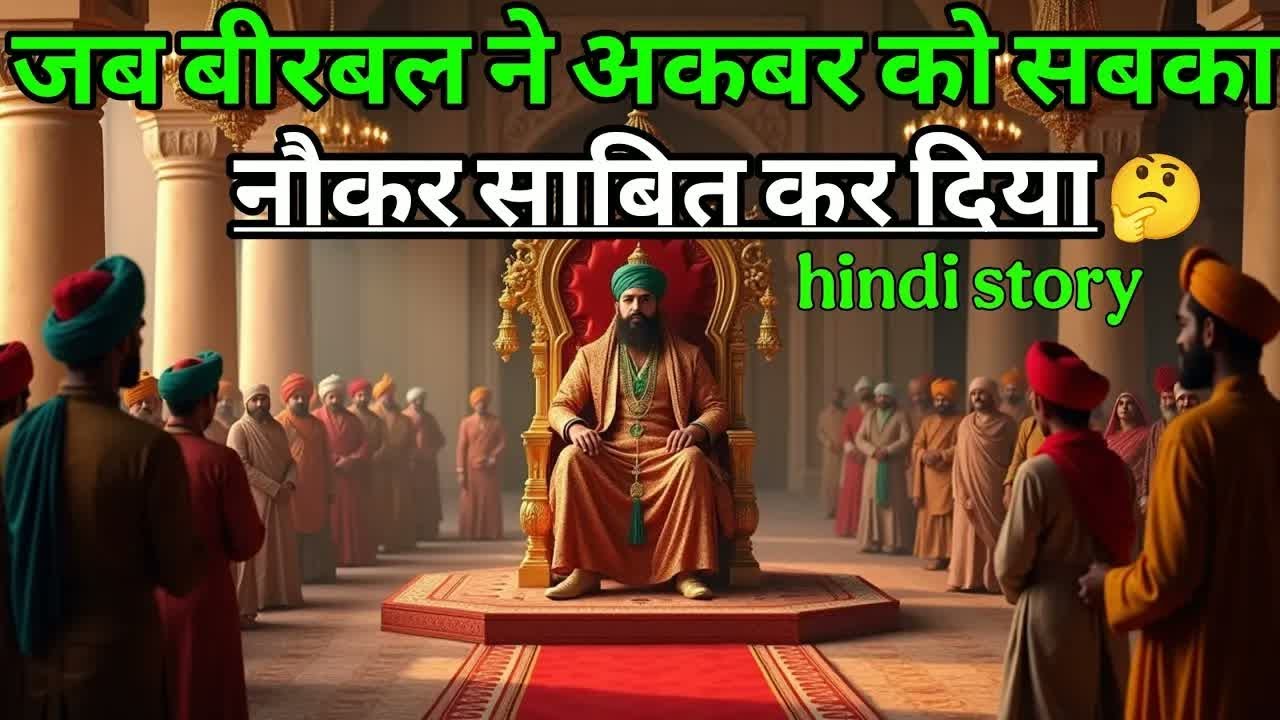 जब बीरबल ने अकबर को सबका नौकर साबित कर दिया ｜ akbar birbal ki kahani ｜ new majedar story ｜ kahaniya.