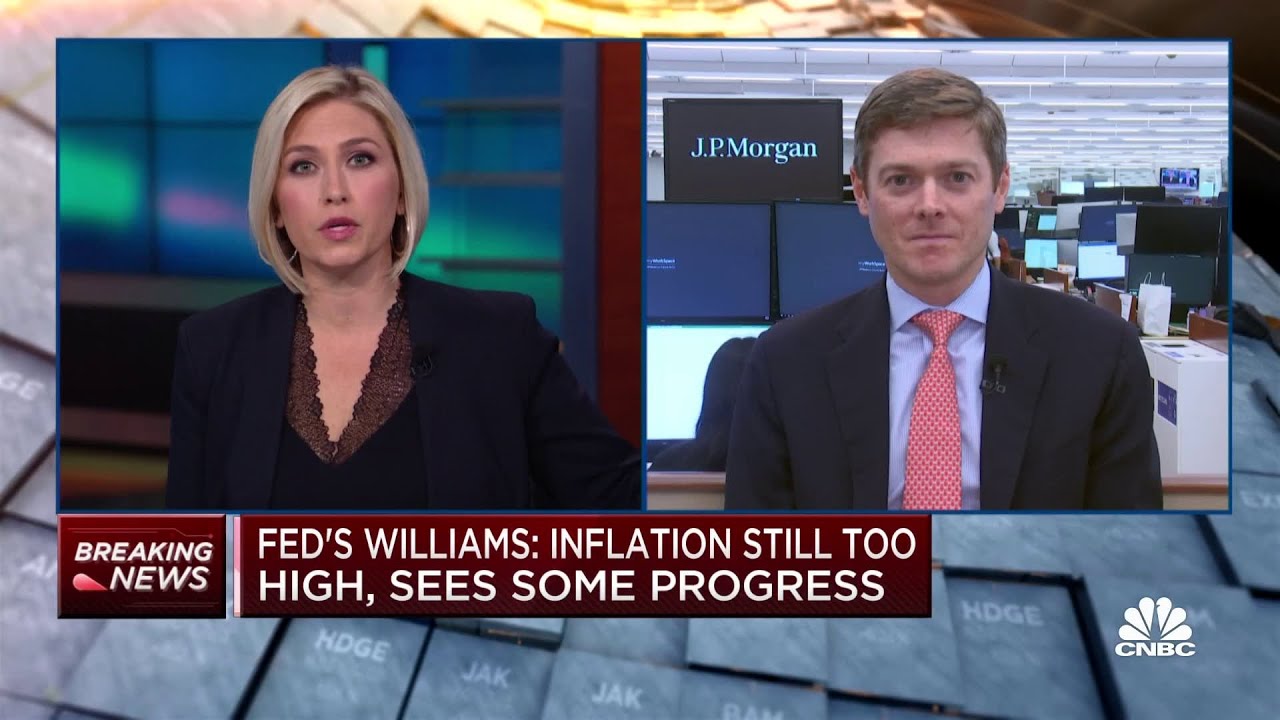 New York Fed President says inflation is 'still too high' but sees some progress