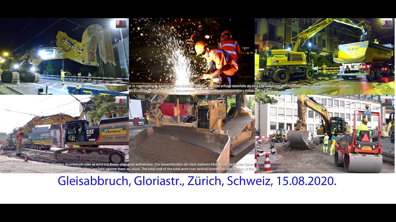 Mega Spektakel - Gleisabbruch Gloriastr. / Tram Track Demo, Zürich, Switzerland, 15.08.2020.