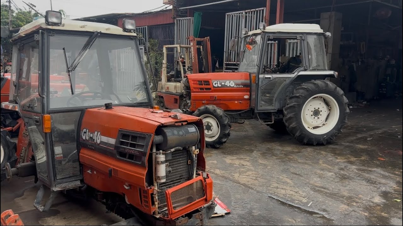 Máy cày bãi kubota Gl46,46hp hai cầu,lái thuỷ lực toàn phần,carbin điều hoà tại