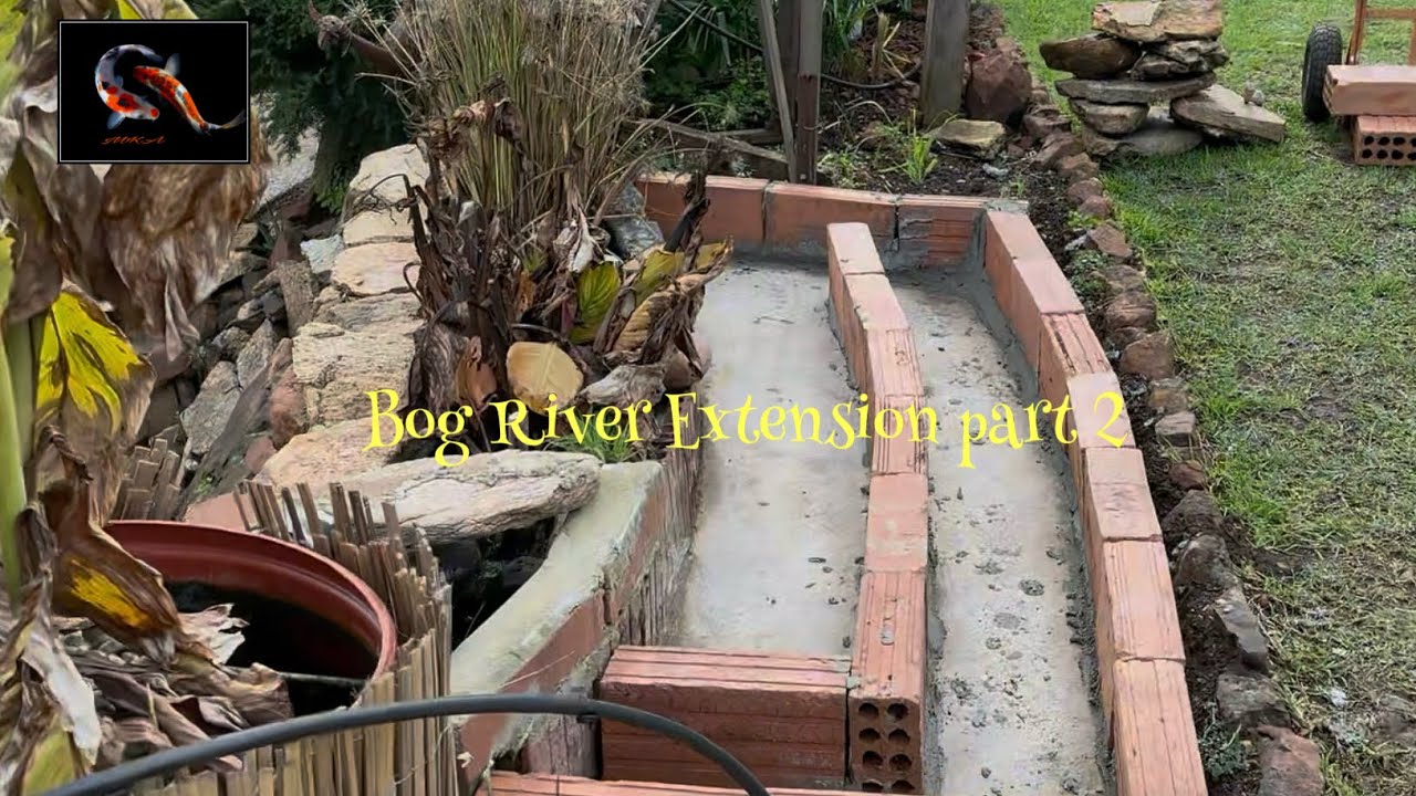 Bog River Extension part 2 #pondmaintenance #koi 