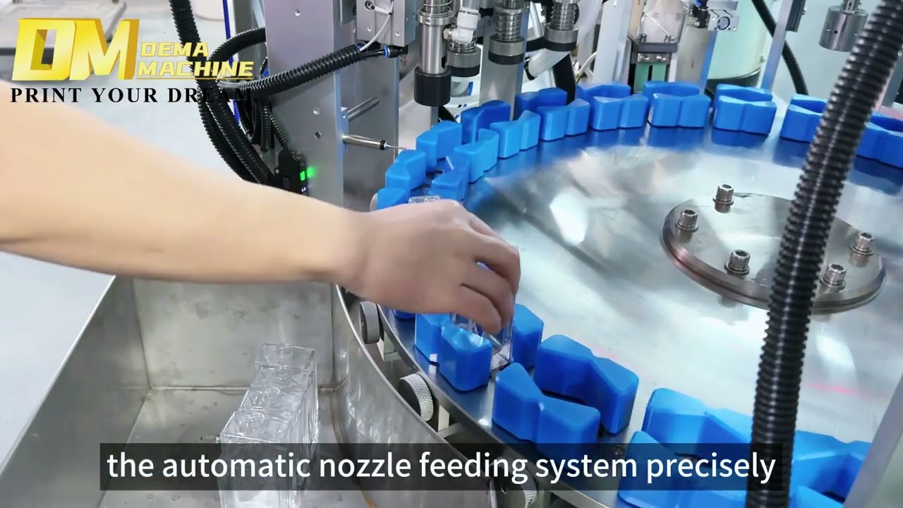 Fully automatic perfume filling machine with adjustable speed and filling time