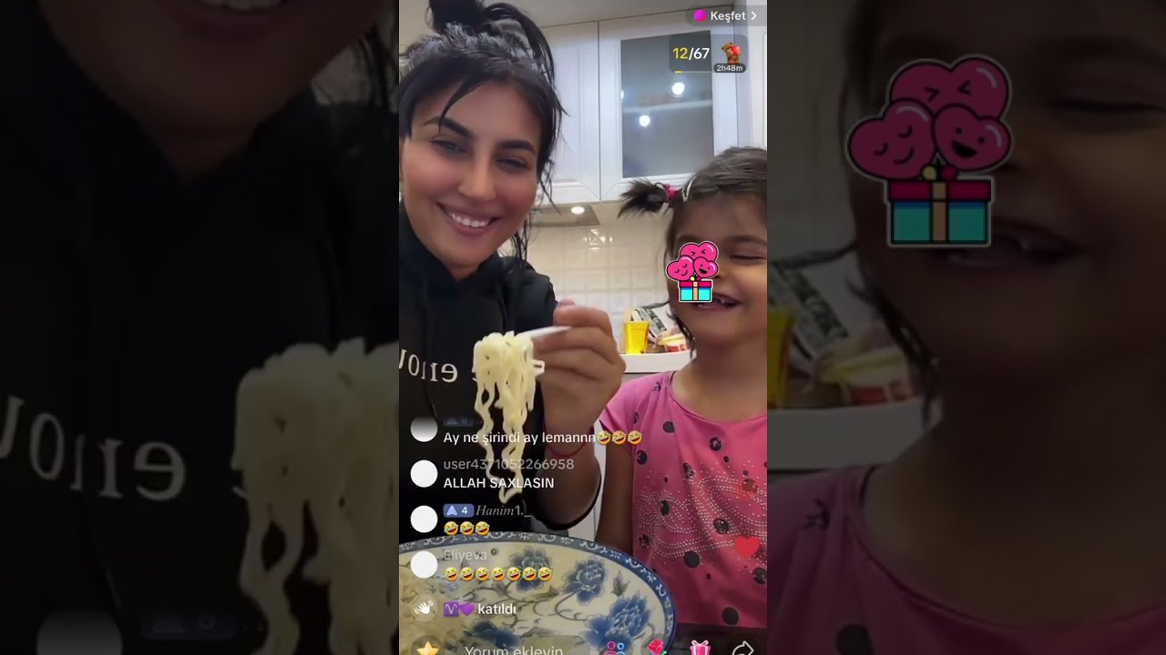 Aylise Makaron Bisirdim Canli Yayimda Yemek Keyfi Suallar Cavablar - Leman TikTok Official