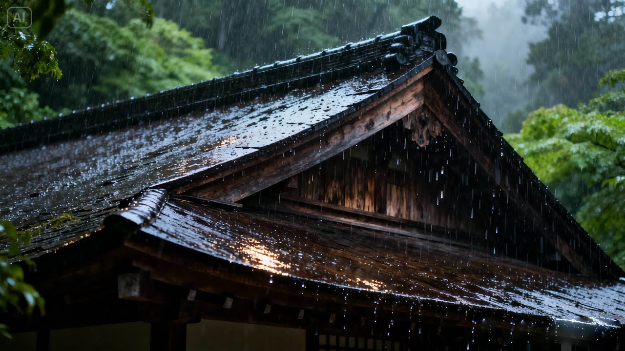 Lulled into a deep sleep by the sound of thunder and thunder on the tin roof.
