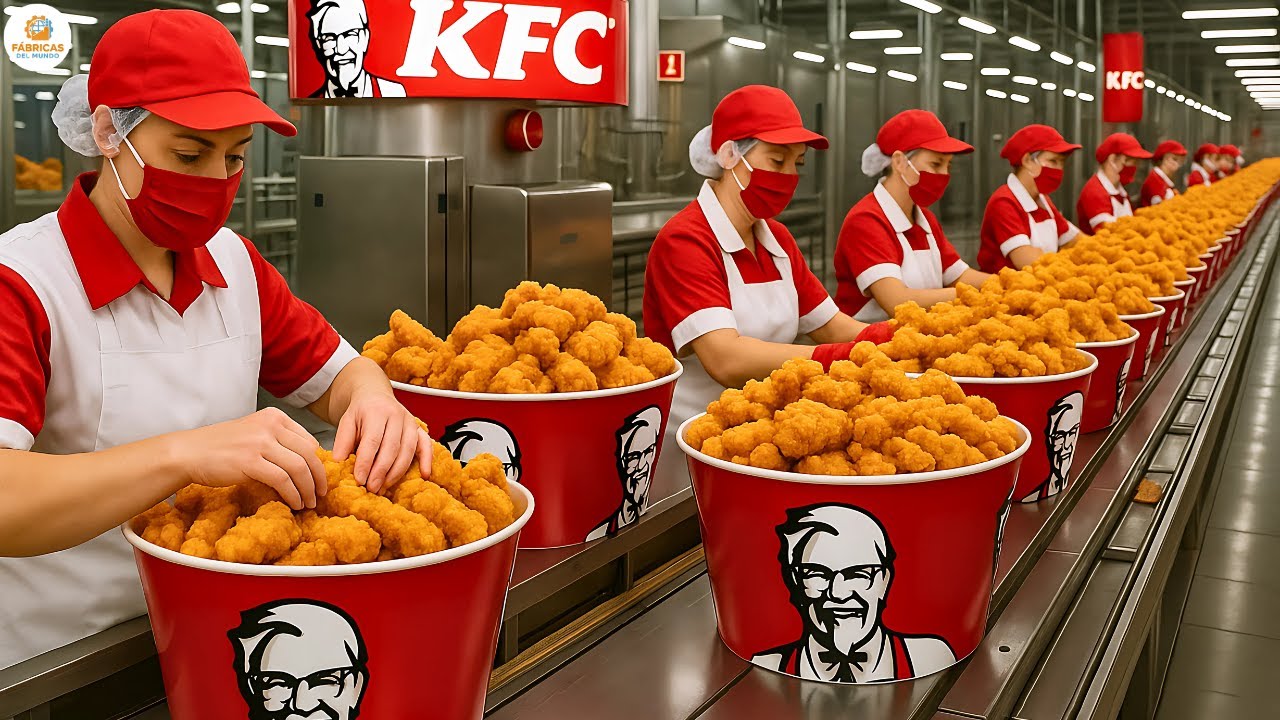 C&Oacute;MO se HACE el POLLO de KFC🍗| Proceso Explicado Estilo F&aacute;brica | F&aacute;bricas del Mundo