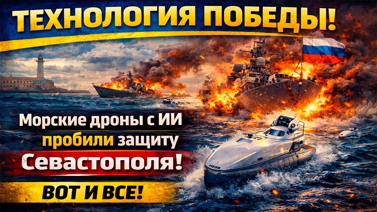 ТЕХНОЛОГИЯ ПОБЕДЫ! Морские дроны с ИИ пробили защиту Севастополя! // Вот и ВСЕ!