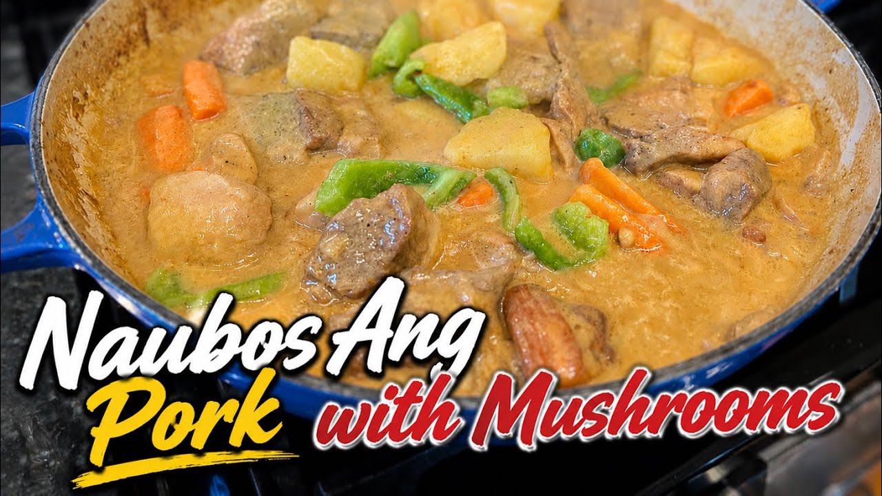 Sekreto ng malasang Pork with Mushroom sauce.