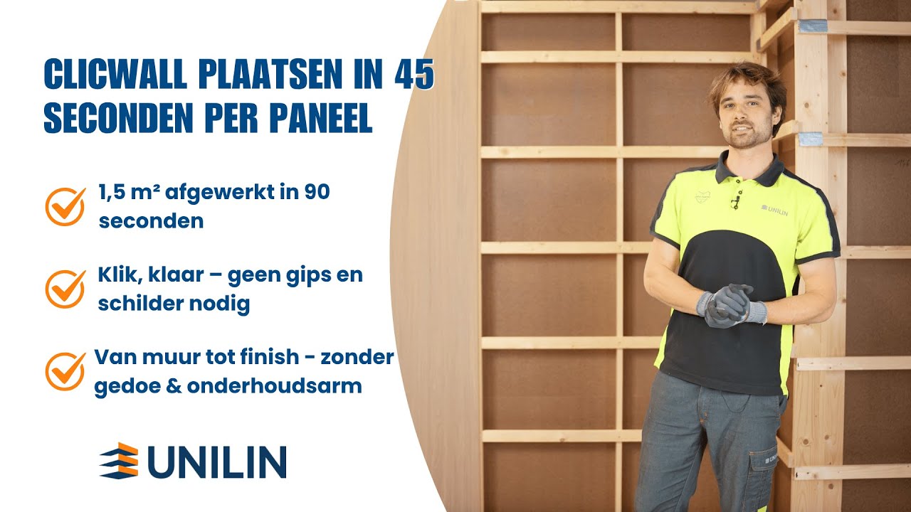Clicwall plaatsen: Klik & Klaar, geen gedoe met gips, schuren en verven