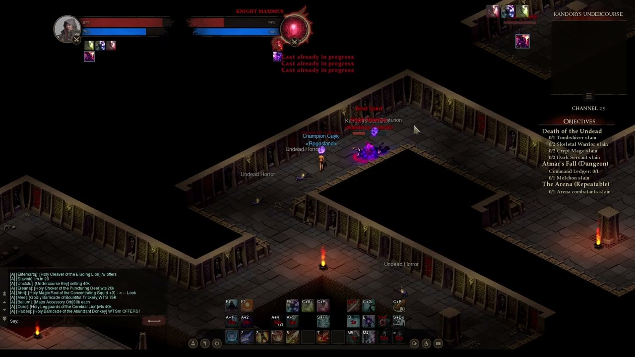New MMO Dreadmyst - Kandorys Undercourse dungeon | Mage naked boss kill