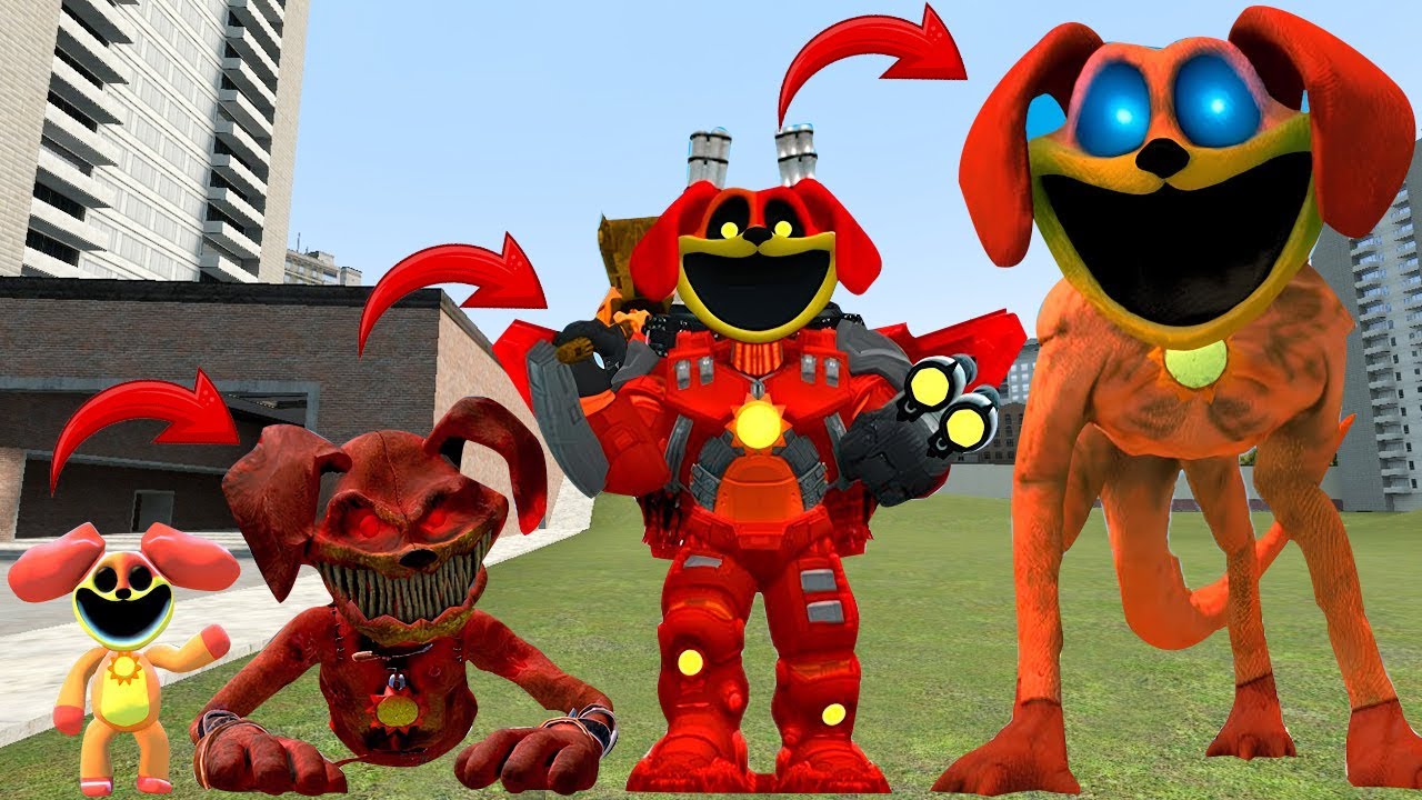 NEW EVOLUTION OF DOGDAY GODZILLA MONSTER SMILING CRITTERS In Garry's Mod! (Poppy Playtime)