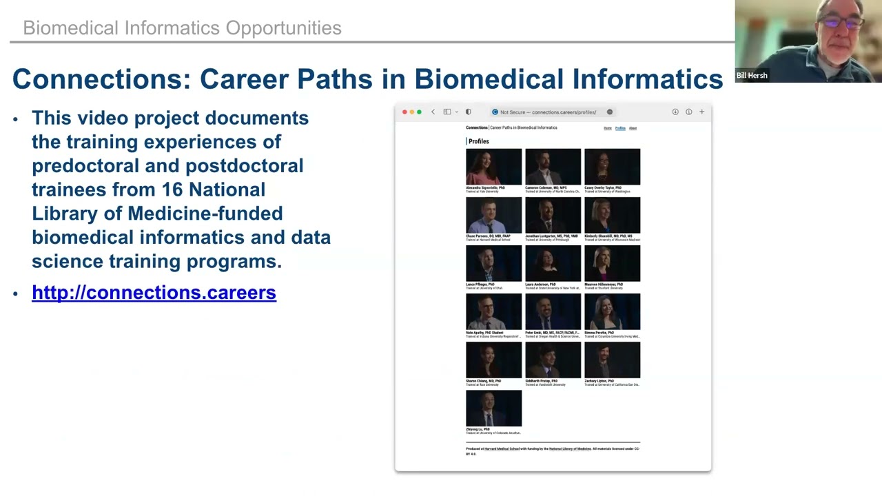 Career and Graduate Study Opportunities in Biomedical Informatics