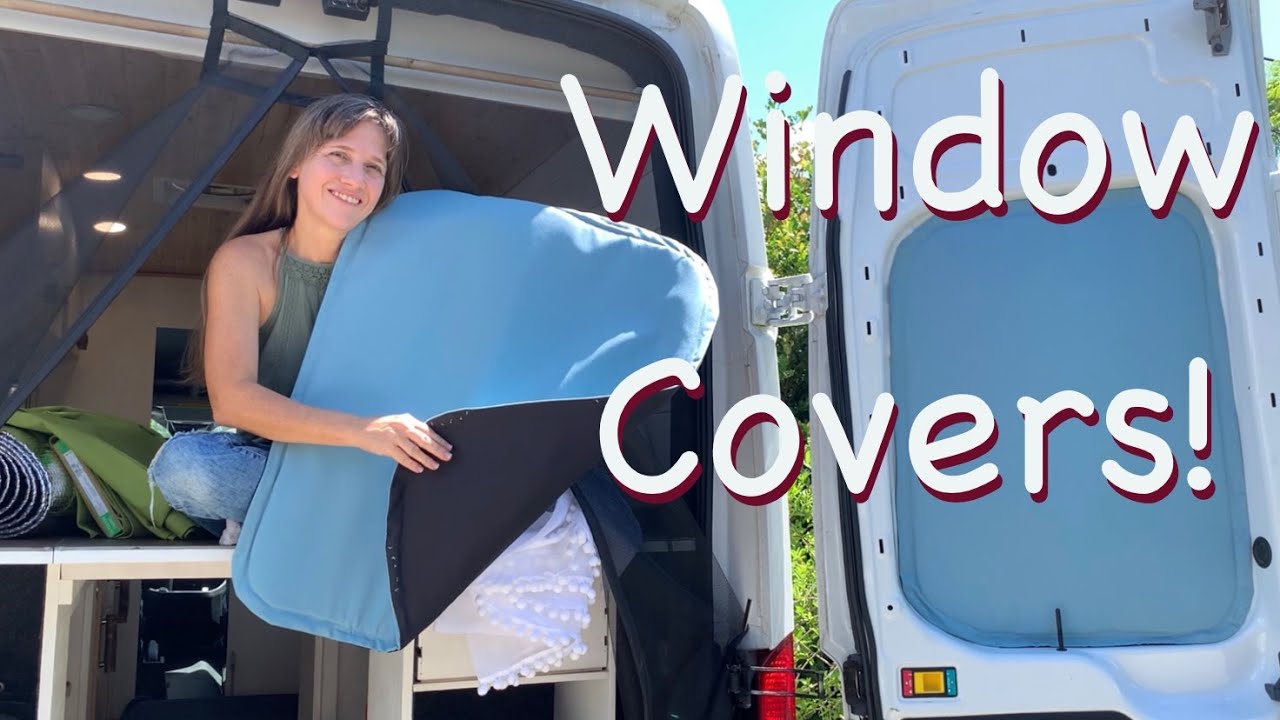 Window Covers and Curtains for the Van | Off Grid Tiny House Art Studio on Wheels