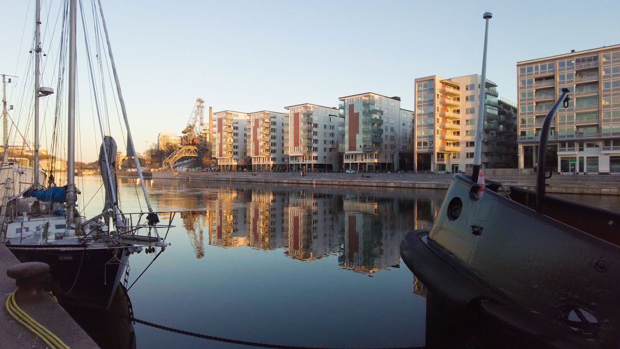 Stockholm, Sweden - Sunset Walk along Hammarby Harbour
