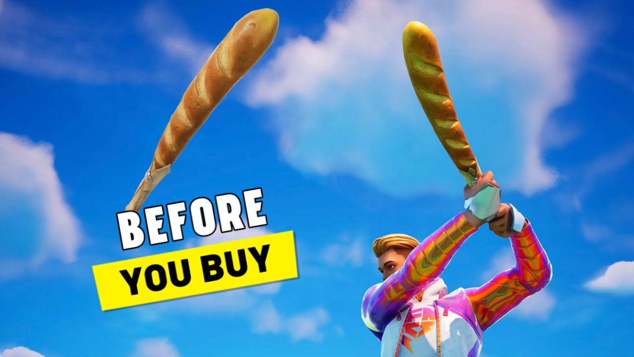 BAGUETTE BAT (FNCS?) PICKAXE GAMEPLAY | BEFORE YOU BUY