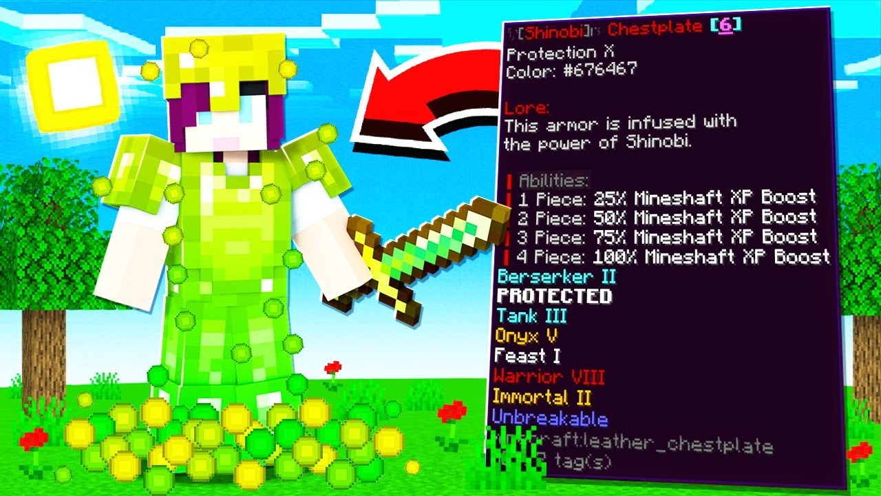 The *BEST* CUSTOM ARMOR SET for GRINDING XP! | SKYBLOCK #2 (Minecraft SKYBLOCK)