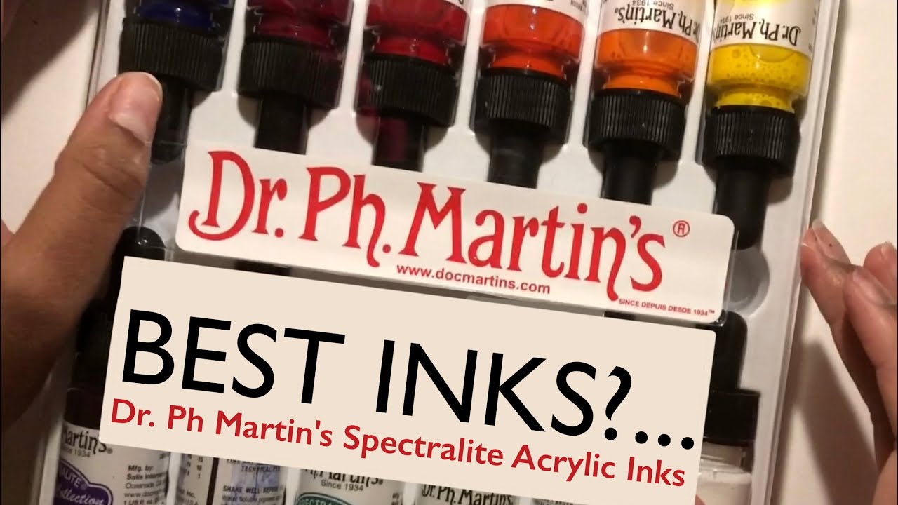 TRYING DR. PH MARTINS SPECTRALITE ACRYLIC INKS! My new favorite inks!