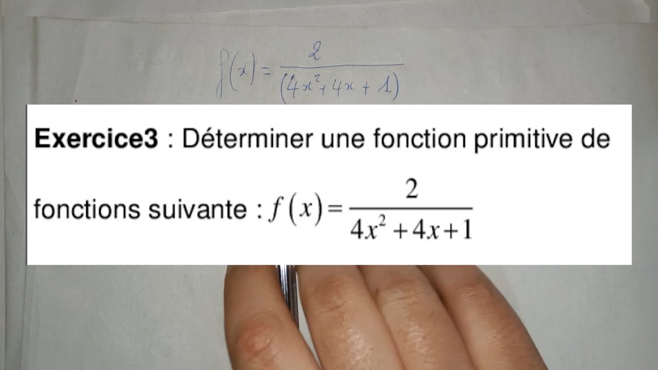 Fonctions Primitives Exercice 2 الدوال الأصلية التمرين الثاني