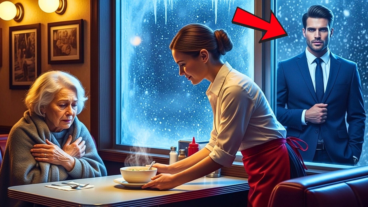Waitress helps Old Woman in a snowstorm — Next day, a Billionaire appears and changes everything...