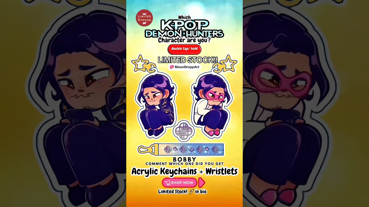 ✨ Limited Edition K-pop Demon Hunter Merch! | Acrylic Charms + Wristlets #shorts @MoonDroppArt