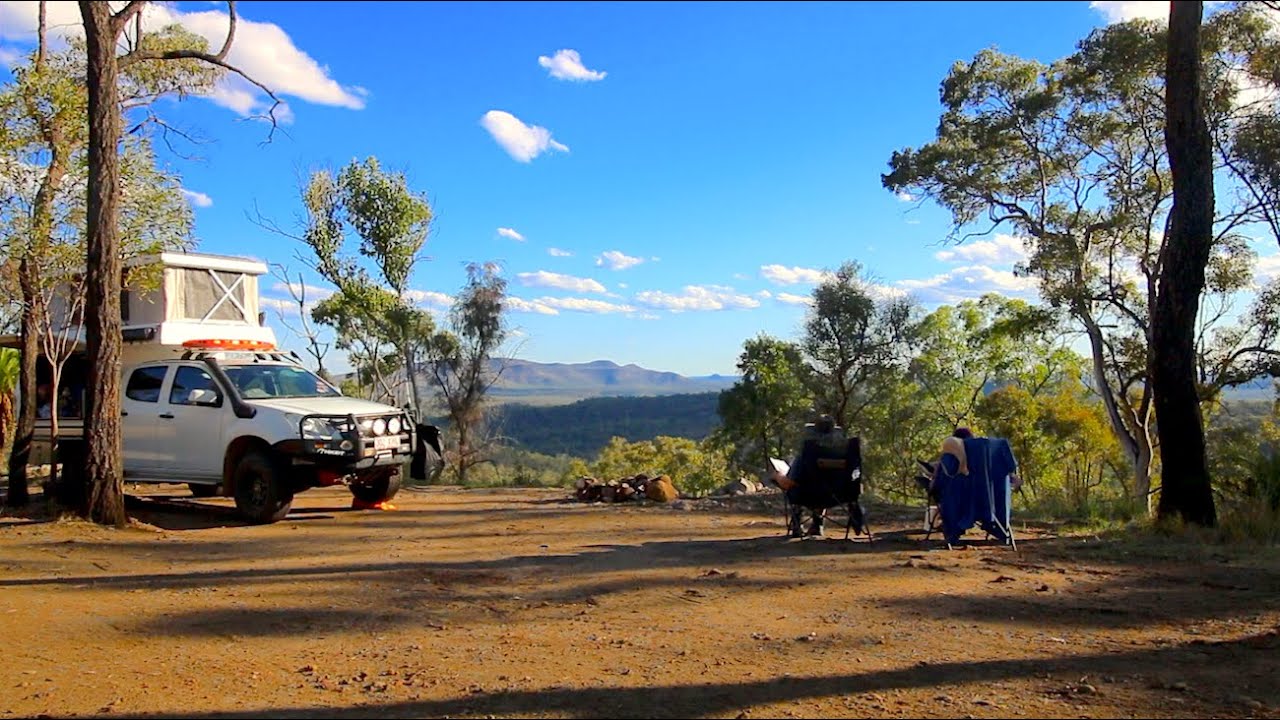Best Bush Camp Ever, Carnarvon National Park,  Tommy Camper at Mt Moffatt, Overland OZ.
