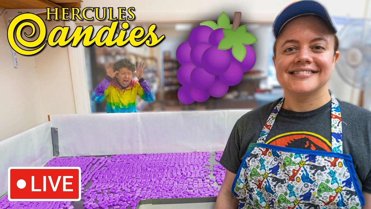 Making SUPER SOUR Grape Hard Candy Live!
