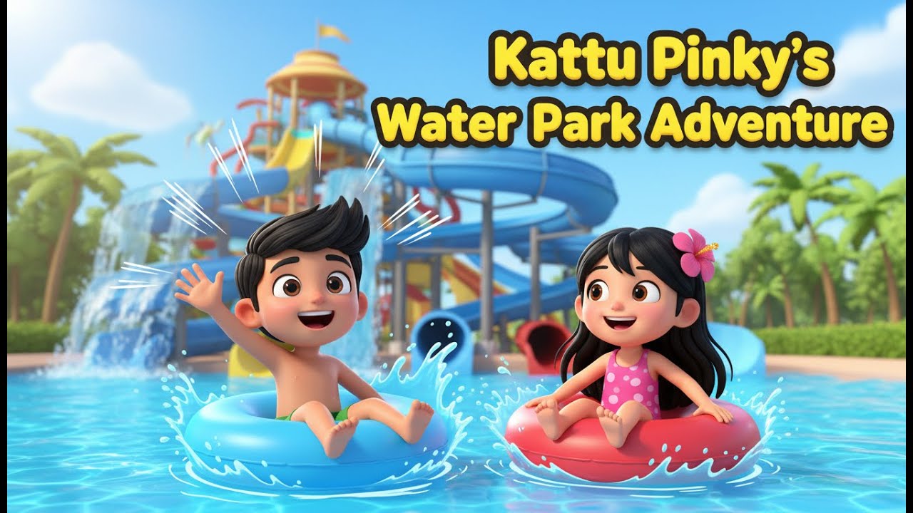 Kattu Pinky Water Park Adventure 👉 Funny Cartoon Hindi 😂 | Kids Cartoon Craze