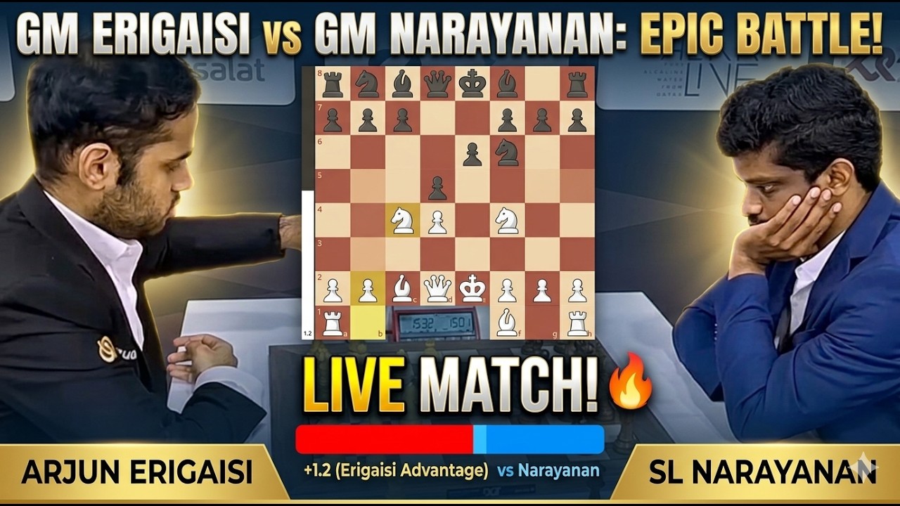 2800 POWER! 🇮🇳 | Arjun Erigaisi vs S.L. Narayanan | World Rapid Championship 2025 Highlights