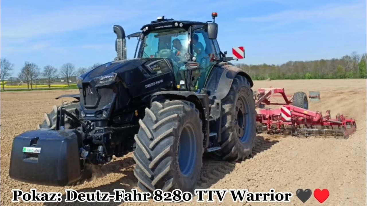 Pokaz polowy ciągnika Deutz-Fahr 8280 TTV Warrior 🖤 z firmą @AGROEKO  💪 🚜🔥