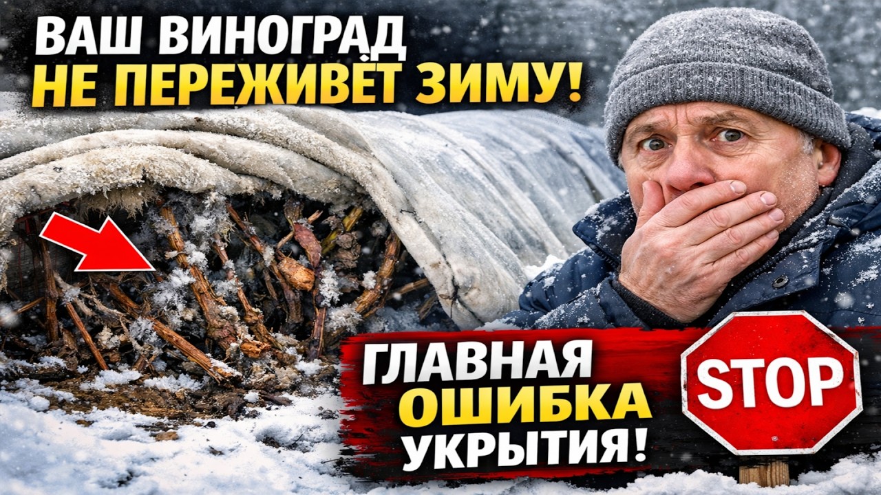 Ваш виноград НЕ ПЕРЕЖИВЕТ зиму! Главная ошибка при укрытии, которую совершают 90% дачников