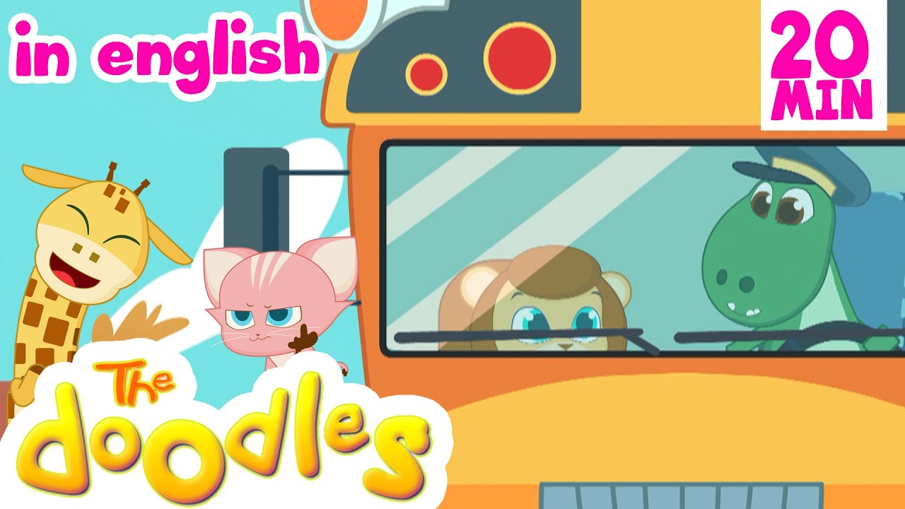 Wheels on the Bus 🚌 20 minutes of Nursery Rhymes with The Doodles