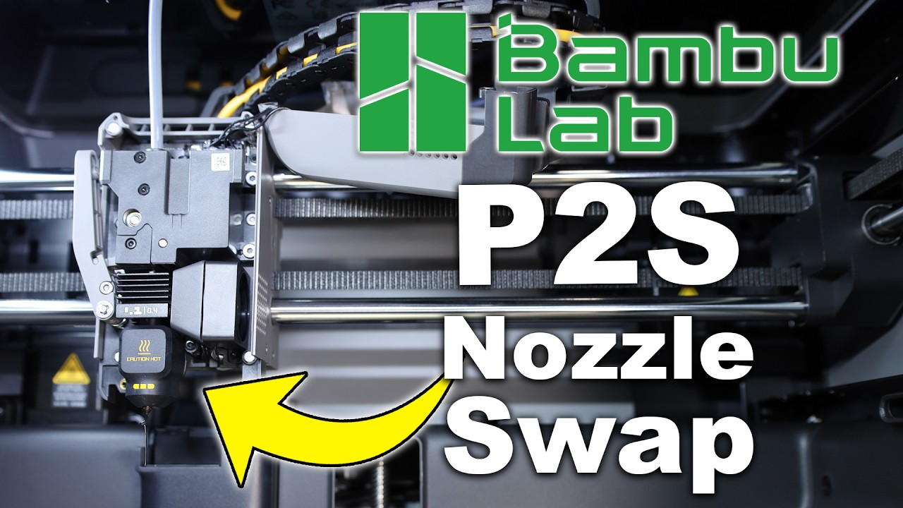 Как заменить насадку на Bambu Lab P2S