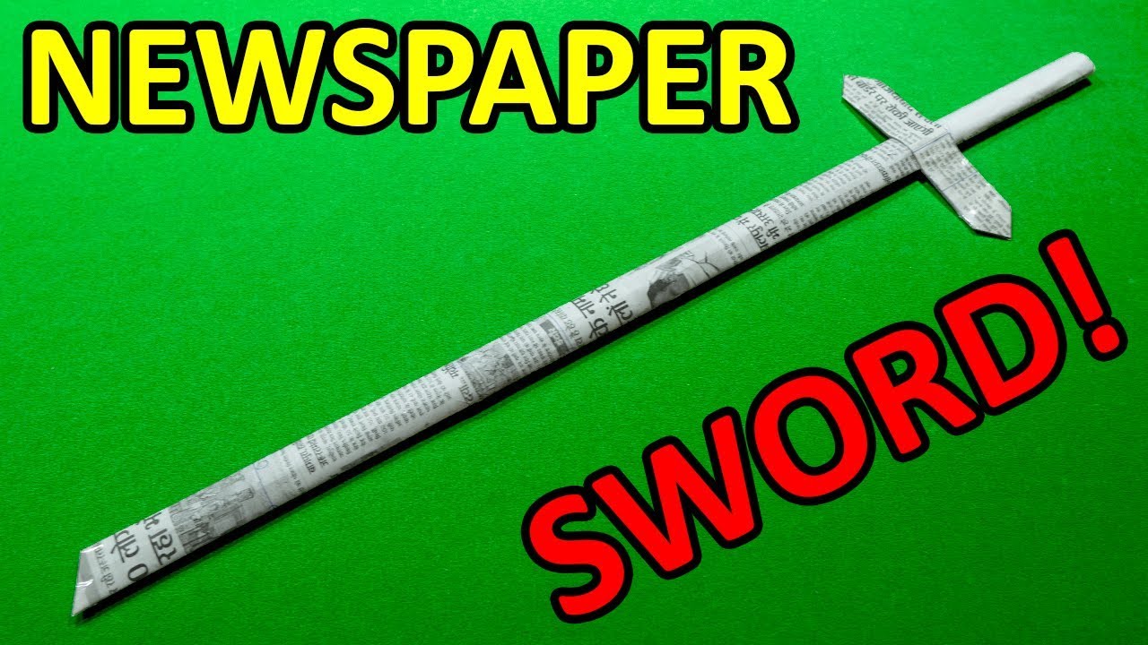 How To Make a Paper Sword | Paper Sword Making Using Newspaper (Katana Sword  - EASY)