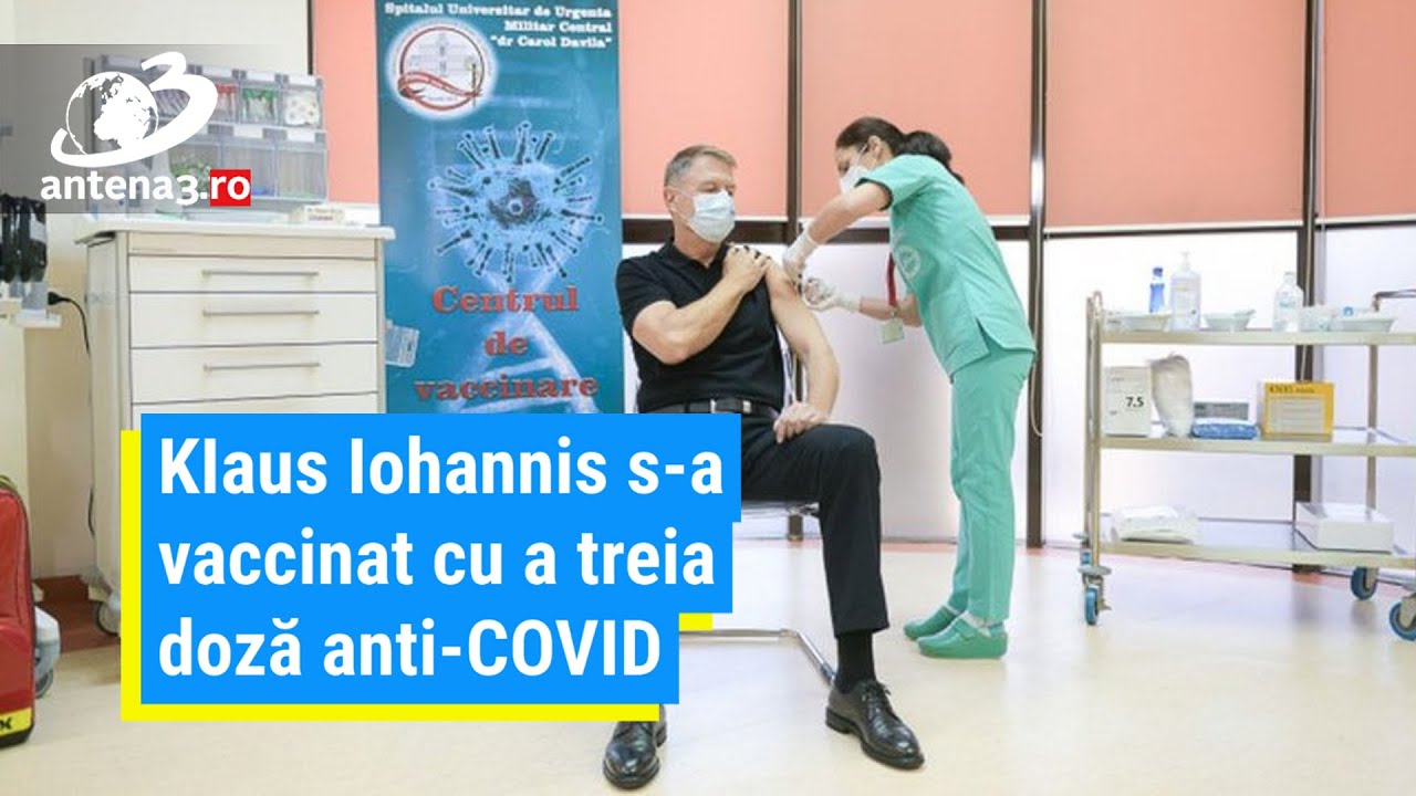 KIaus Iohannis s-a vaccinat cu a treia doză anti-COVID