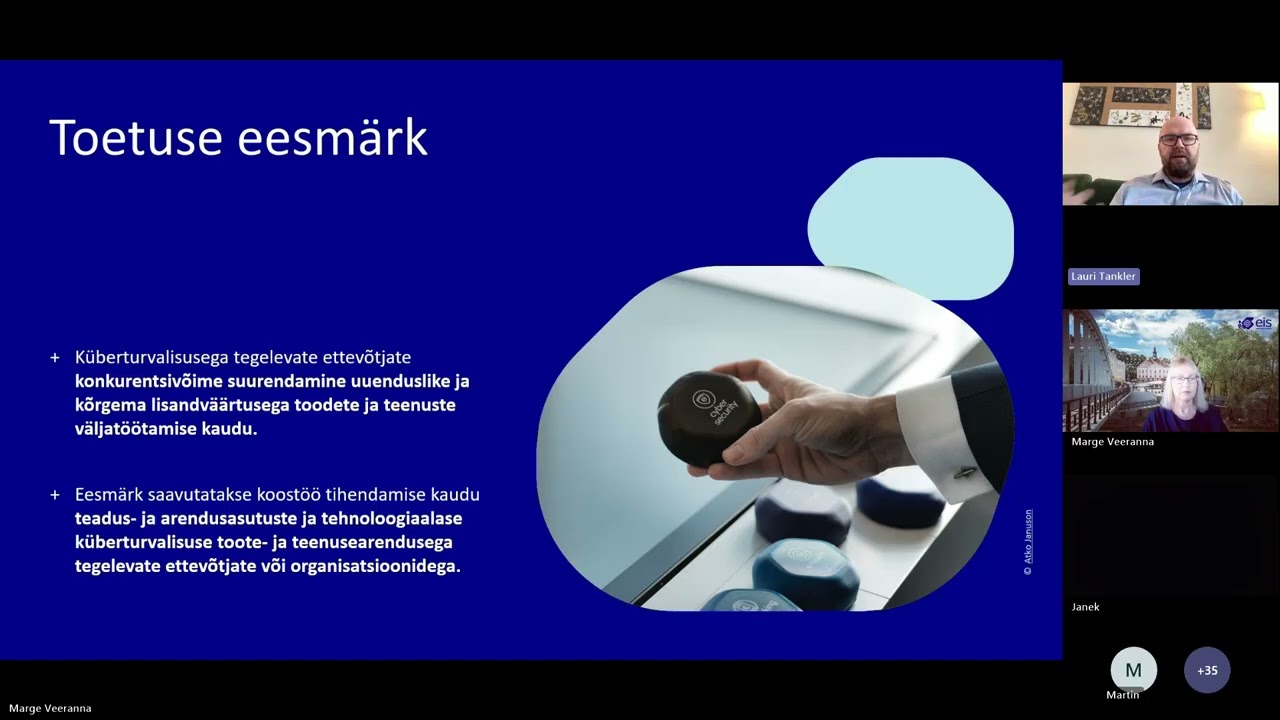 Küberturvalisuse innovatsiooni toetuse infotund