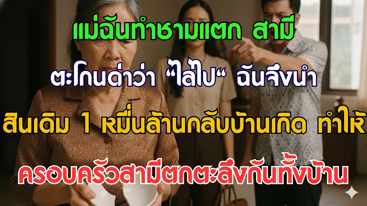 แม่ฉันทำชามแตก สามีตวาด 