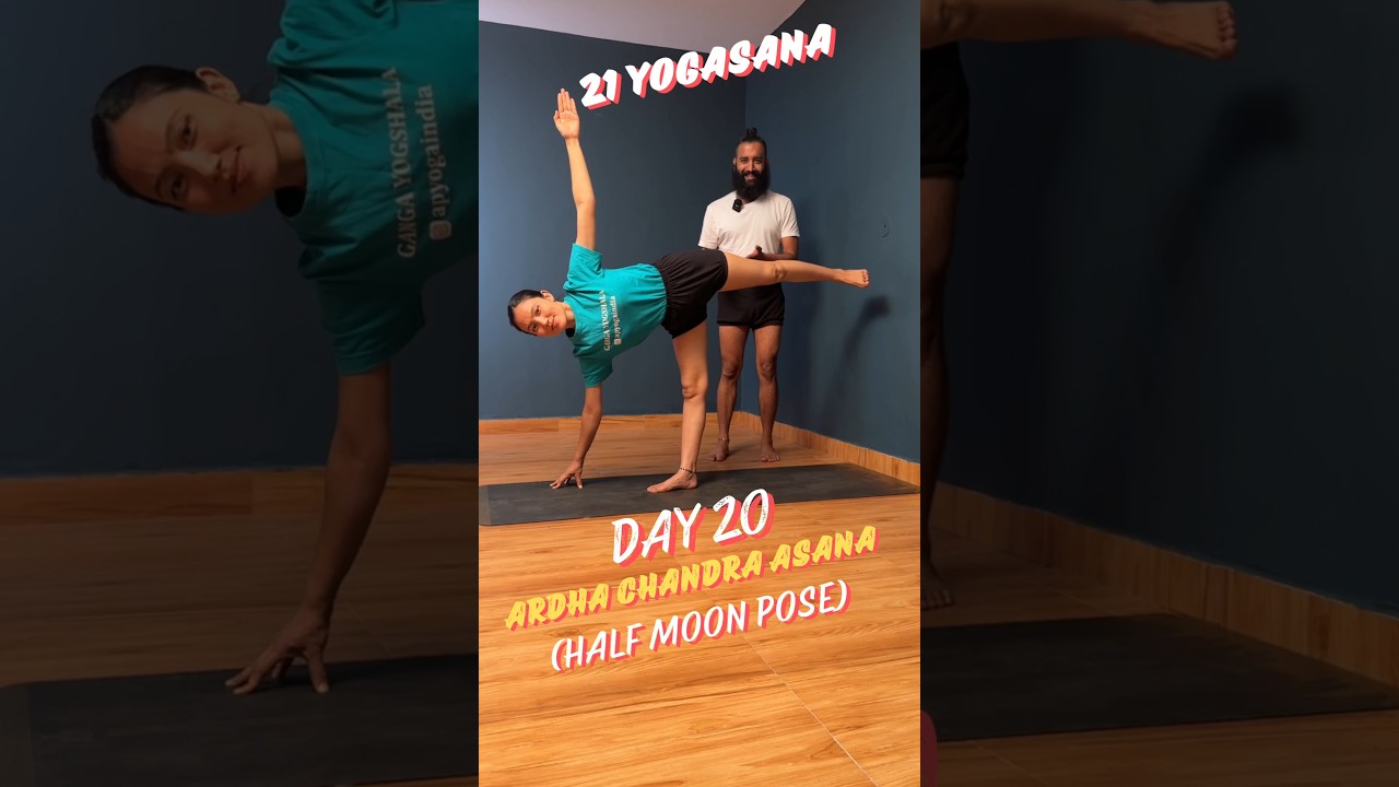 Ardha Chandra Asana ( Half Moon Pose ) | Day 20 of 21 Days Yoga Tutorial | Iyengar Yoga