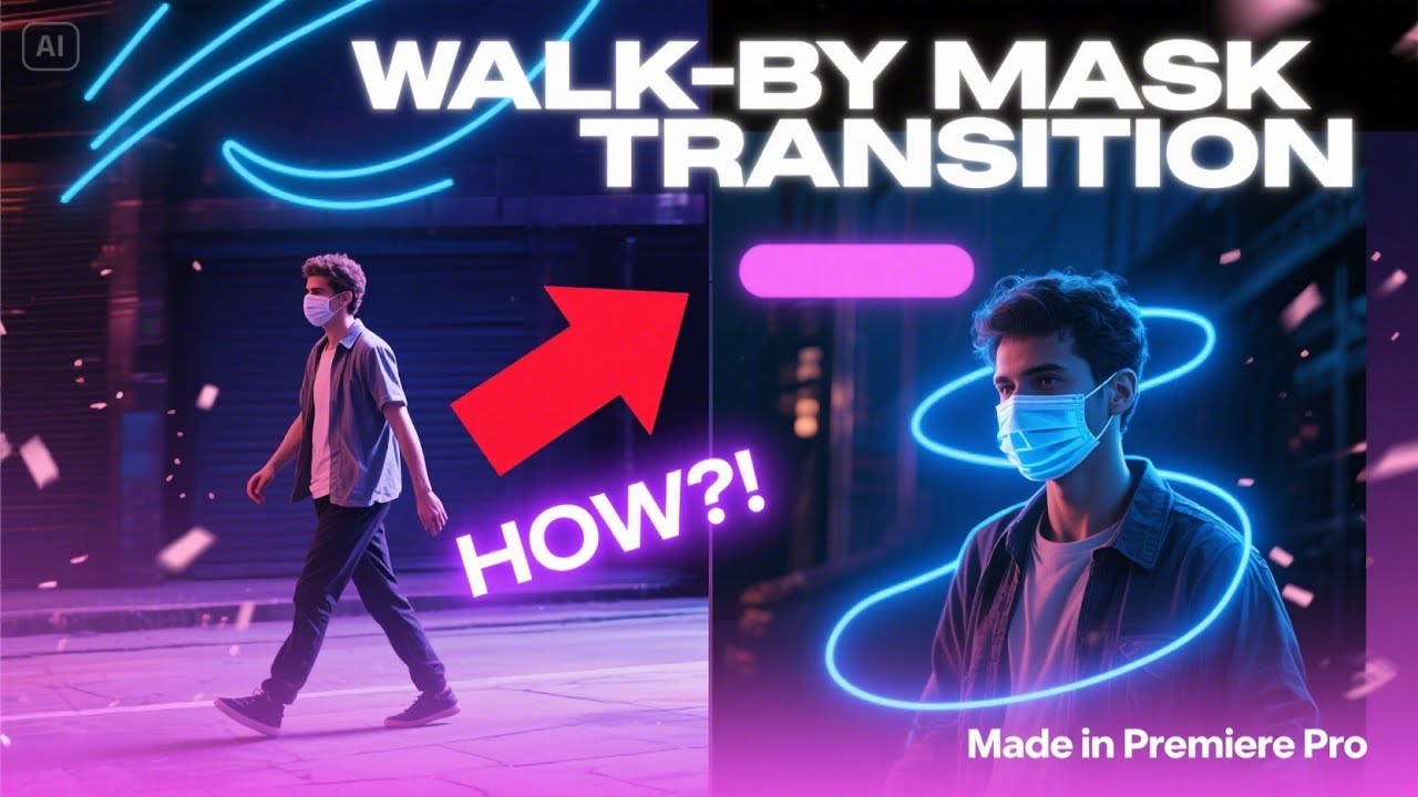Walk-By Mask Transition in Premiere Pro (Make Your Edits Look INSANE!) 🎬🔥