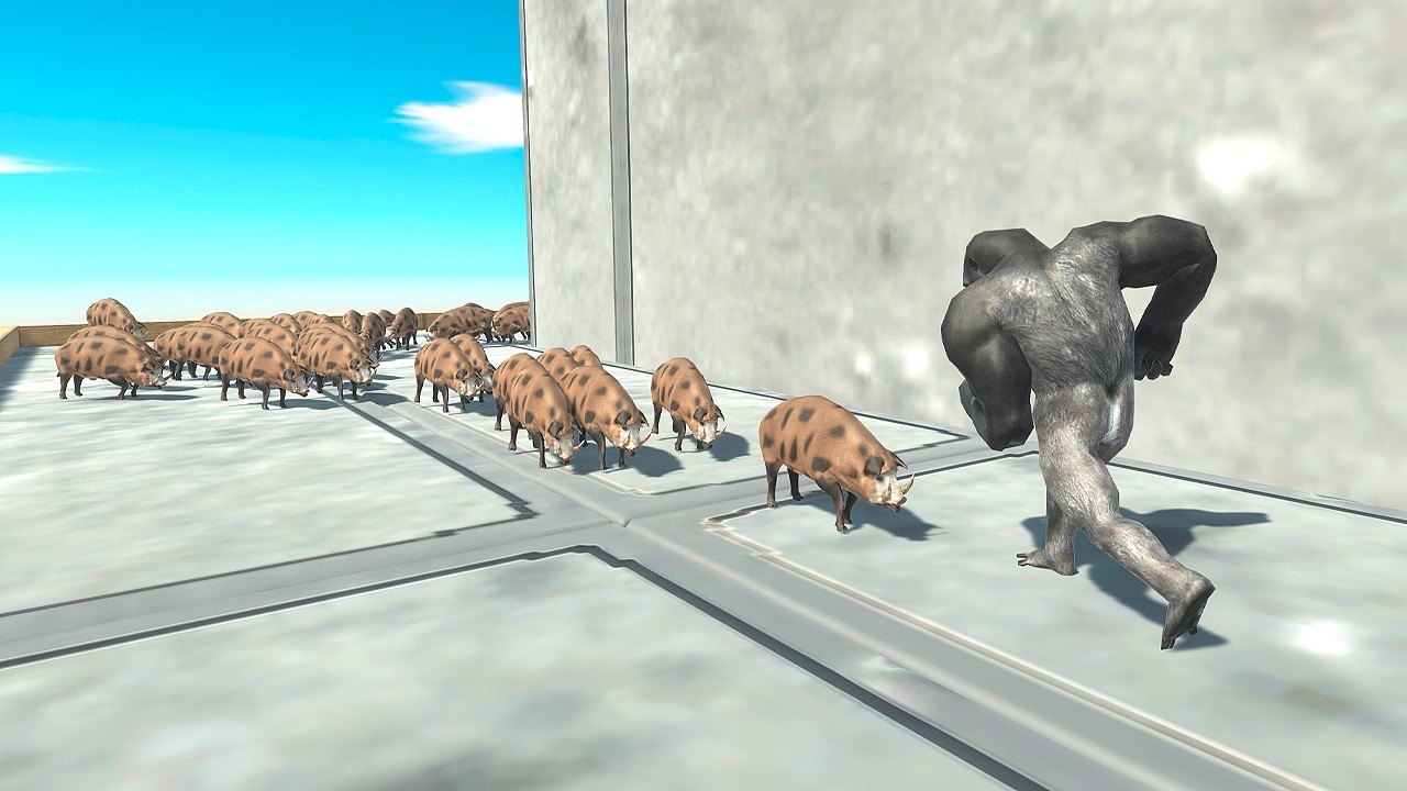 40v40 Mutant Primates vs Modern Mammals - Animal Revolt Battle Simulator