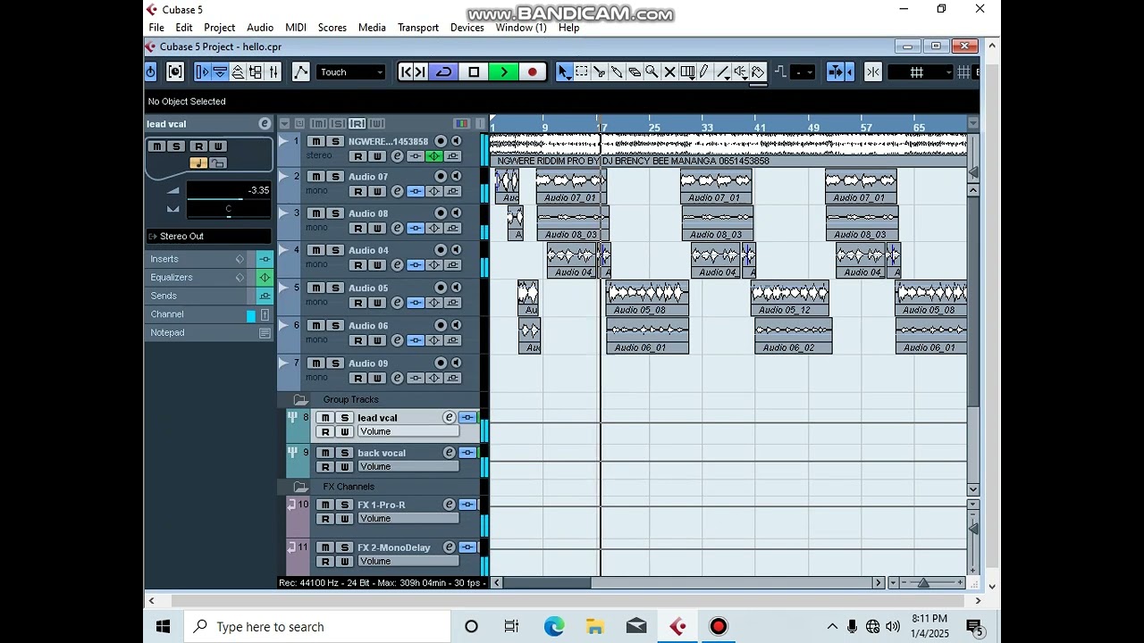 thays how we do it using cubase 5
