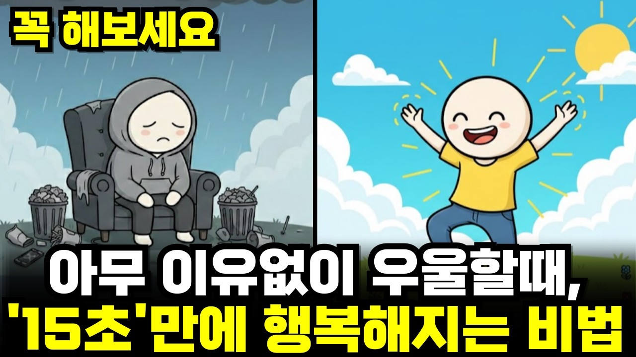 '15초' 행복치트키:우울함을 그냥 두지마세요,