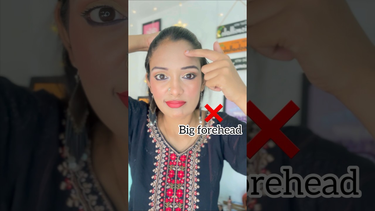 Big Forehead Hairstyle in just 10 sec! 🙈💕 | #shorts #hairstyle #hack #hairstyling #hairs