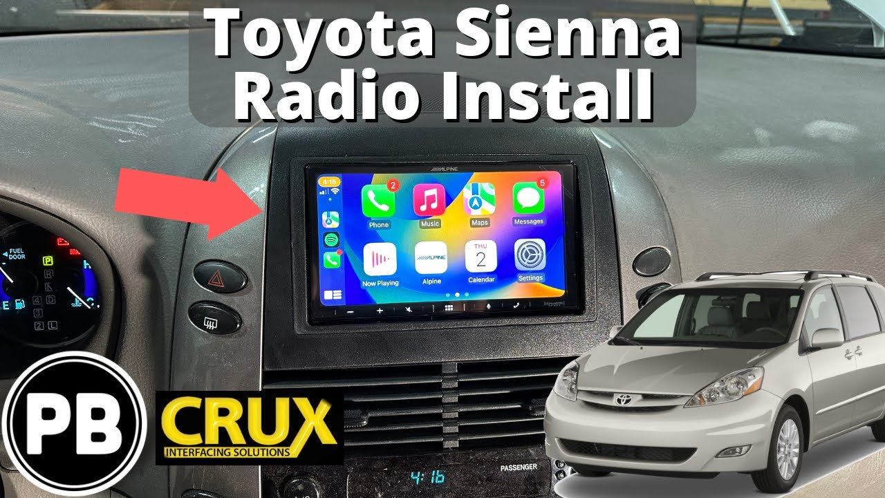 Установка радиоприемника Toyota Sienna 2004 - 2010