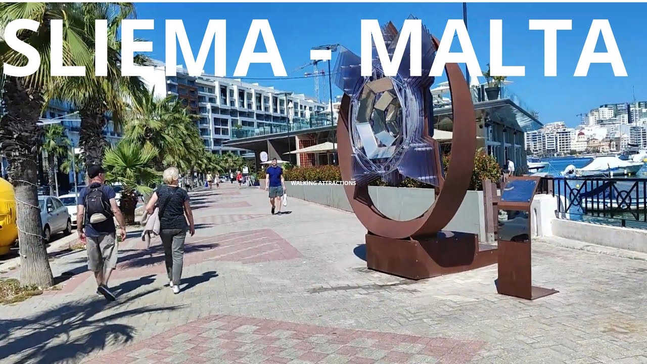 Sliema - Malta Island - Walking Tour ,April 2025 #walking #malta #travel #newvideo # visitmalta