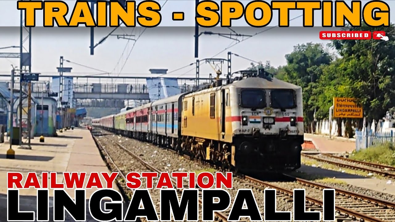 [LPI-1] Trains spotting at Lingampalli Station | WAG-9HC | Superfast Express | Indian Railways | SCR