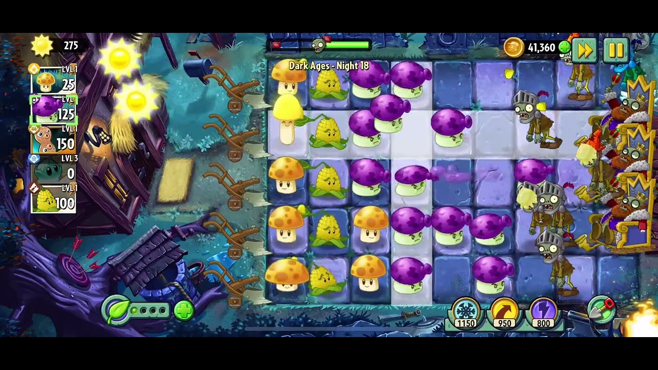 Plants vs Zombies 2 - Dark Ages - Night 18 - 2025 Gameplay