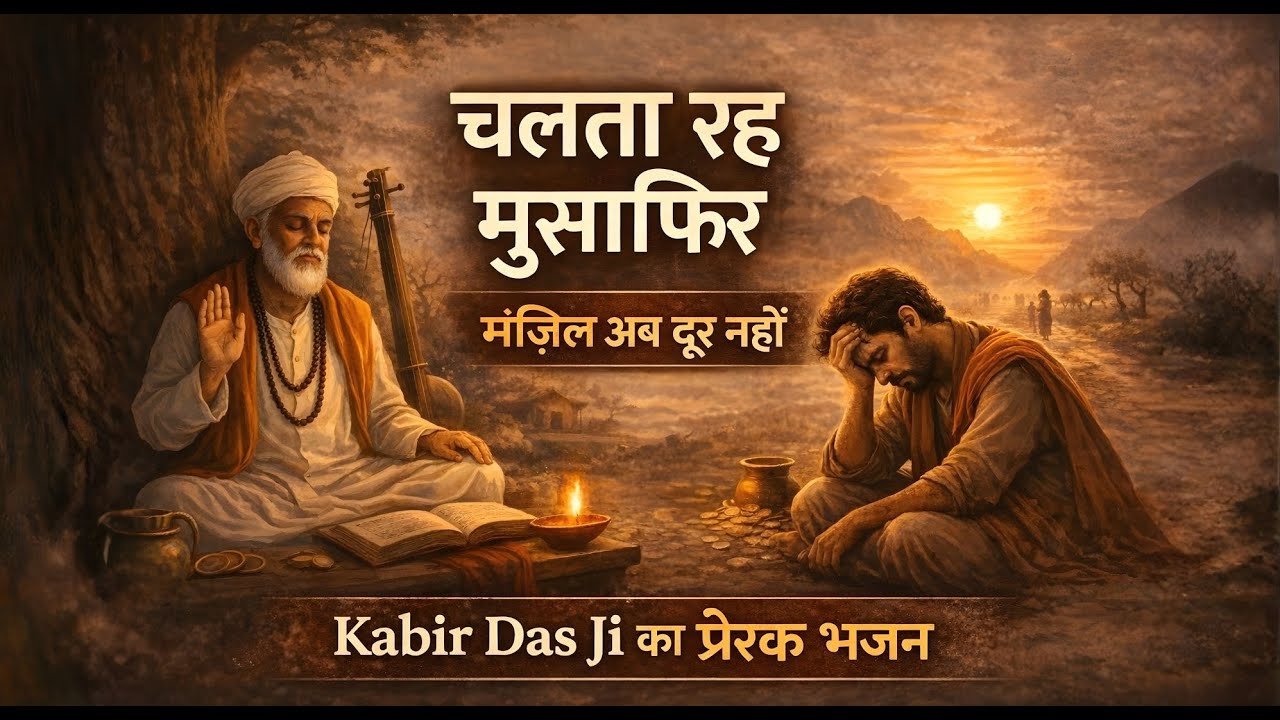 चलता रह मुसाफ़िर | Kabir Das प्रेरक भजन | मंज़िल अब दूर नहीं | Motivational Bhajan